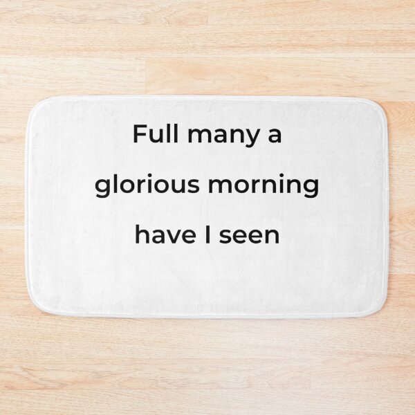 Item preview, "Full many a glorious morning have I seen" - print black designed and sold by ariksworld.