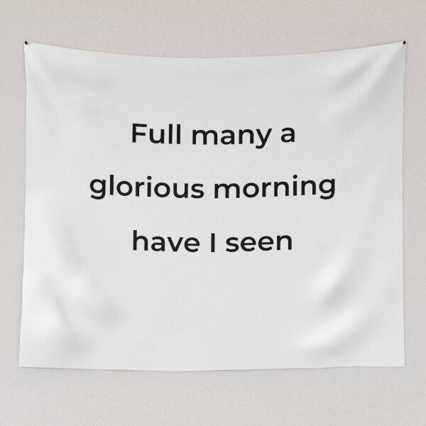 Item preview, "Full many a glorious morning have I seen" - print black designed and sold by ariksworld.