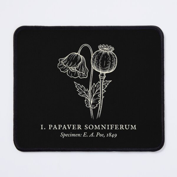 Item preview, Poe Opium Poppy - Botanical Specimen - Dark Academia Lithography designed and sold by nbg2012.
