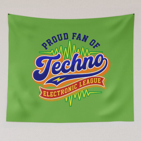 Item preview, Retro Techno Electronic League Vintage 70s Vector Lettering Synthwave Logo designed and sold by Cozy-Old-Pub.