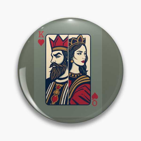Item preview, Vintage King and Queen Playing Card Hearts Aesthetic designed and sold by VibeCheckVault.