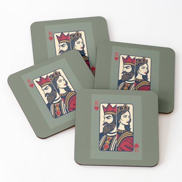 Item preview, Vintage King and Queen Playing Card Hearts Aesthetic designed and sold by VibeCheckVault.