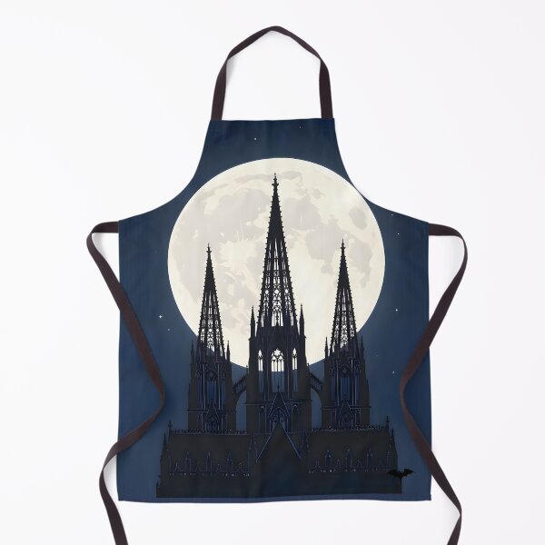 Item preview, Cathedral Peak Silhouette | Minimalist Gothic Spires & Giant Full Moon Vector Art designed and sold by Studio77-Gothic.