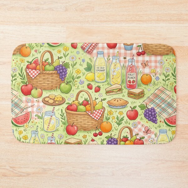 Item preview, Summer Picnic Elements Pattern Outdoors Food designed and sold by SplashTastic.