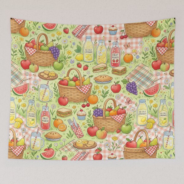 Item preview, Summer Picnic Elements Pattern Outdoors Food designed and sold by SplashTastic.