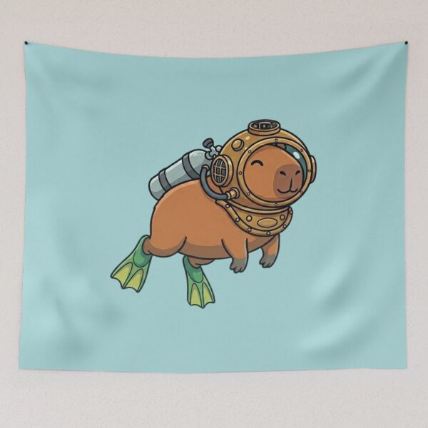 Item preview, Summer Capybara Diver designed and sold by Ivy-Triggs.