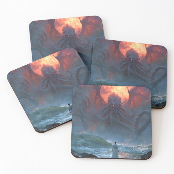 Item preview, Cthulhu Rising — The Call from the Deep | Dark Fantasy Lovecraftian Art Print designed and sold by mistygate.
