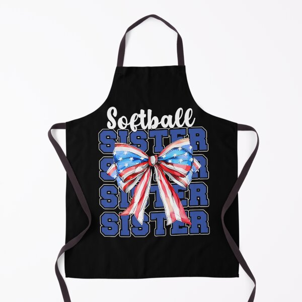 Item preview, Softball Sister Patriotic Bow Shirt designed and sold by LarryMBrown.