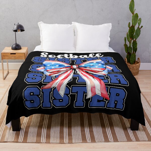 Item preview, Softball Sister Patriotic Bow Shirt designed and sold by LarryMBrown.
