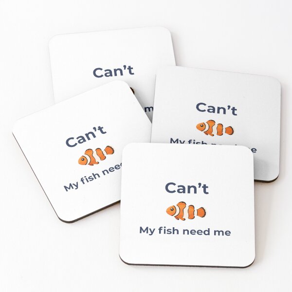 Item preview, Can't My Fish Need Me Funny Aquarium T-Shirt Fish Lover Gift designed and sold by Niche-Forge.