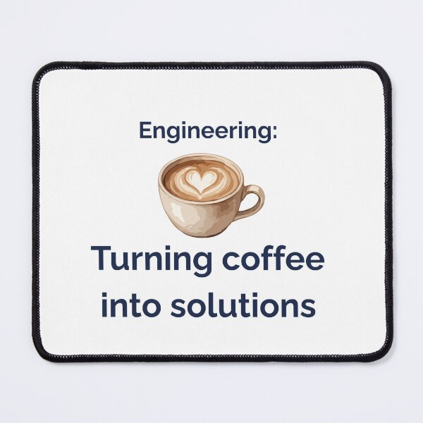 Item preview, Engineering Turning Coffee Into Solutions Funny Engineer T-Shirt Gift designed and sold by Niche-Forge.