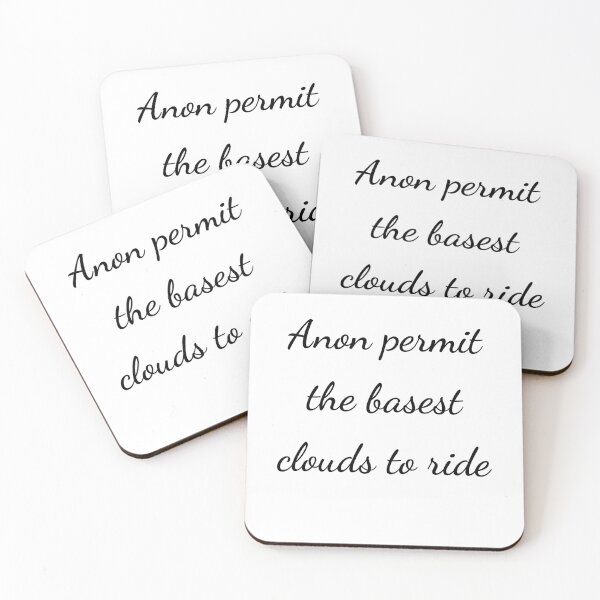 Item preview, "Anon permit the basest clouds to ride" - handwriting black designed and sold by ariksworld.