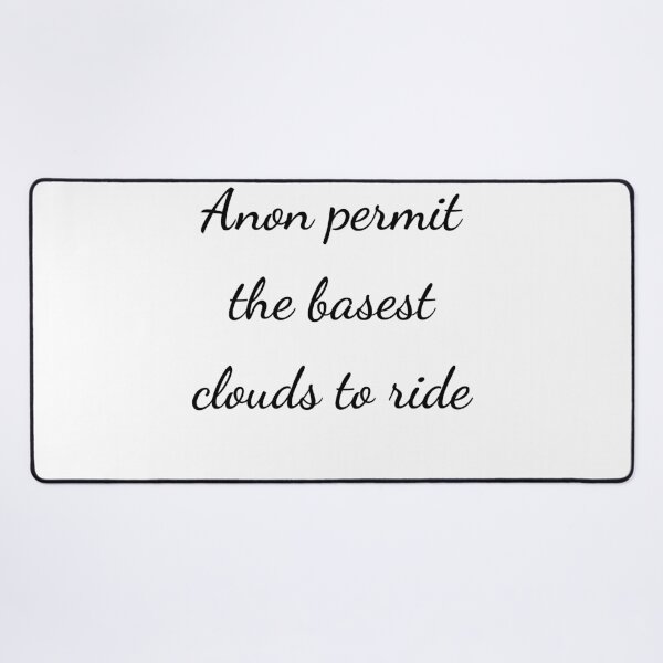 Item preview, "Anon permit the basest clouds to ride" - handwriting black designed and sold by ariksworld.