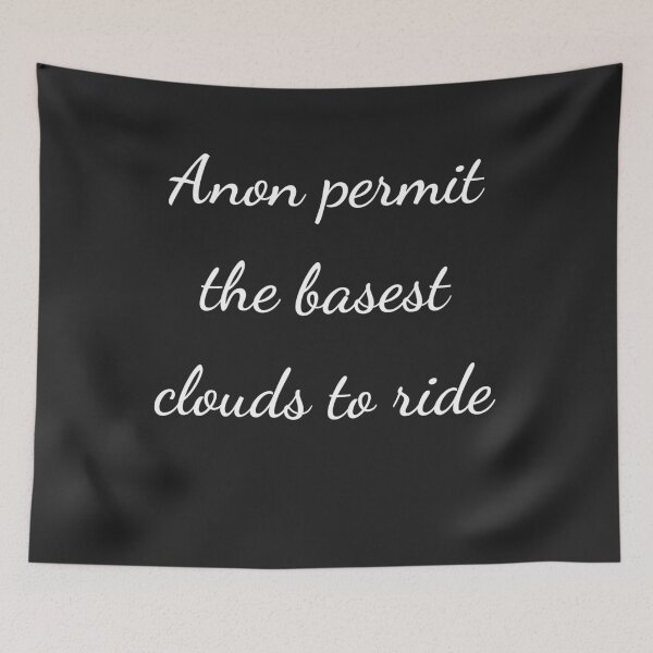Item preview, "Anon permit the basest clouds to ride" - handwriting white designed and sold by ariksworld.