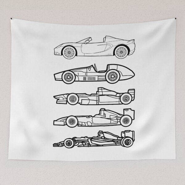 Item preview, F1 Car Evolution Shirt Formula Racing Vintage Race Weekend Graphic Motorsport Fan Gift designed and sold by tarzbol.