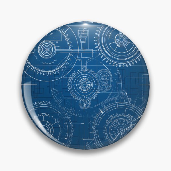 Item preview, Blueprint Gears Mechanical Engineer T-Shirt Engineering Gift designed and sold by Niche-Forge.