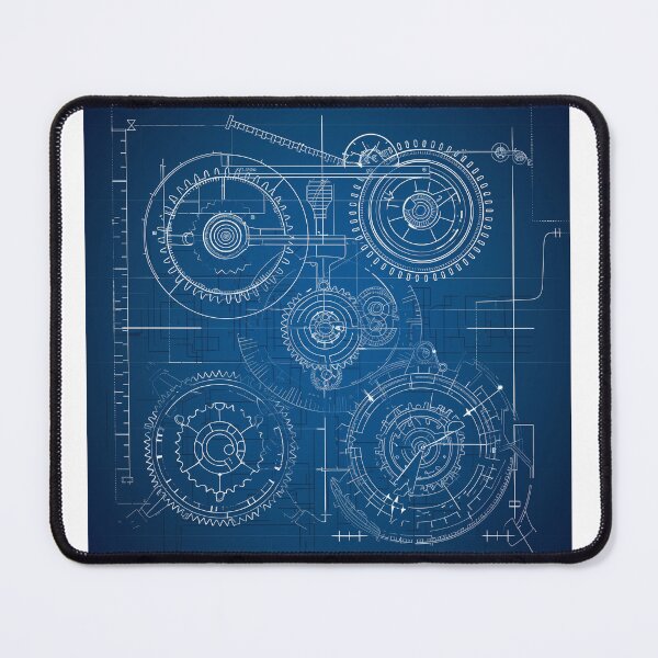 Item preview, Blueprint Gears Mechanical Engineer T-Shirt Engineering Gift designed and sold by Niche-Forge.