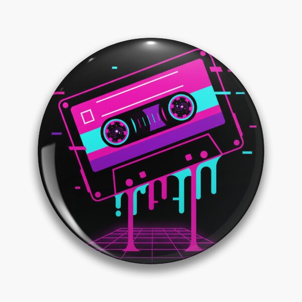 Item preview, A retro cassette tape melting into a pool of neon liquid, with cosmic stars swirling inside the tape reels. designed and sold by Seattleaiharp.