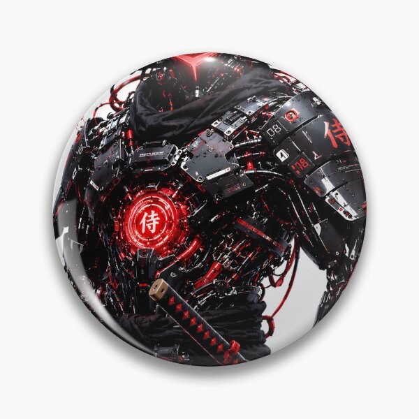 Item preview, Cybernetic Samurai Warrior Futuristic Japanese Sci-Fi T-Shirt Design designed and sold by Studio Atharv.