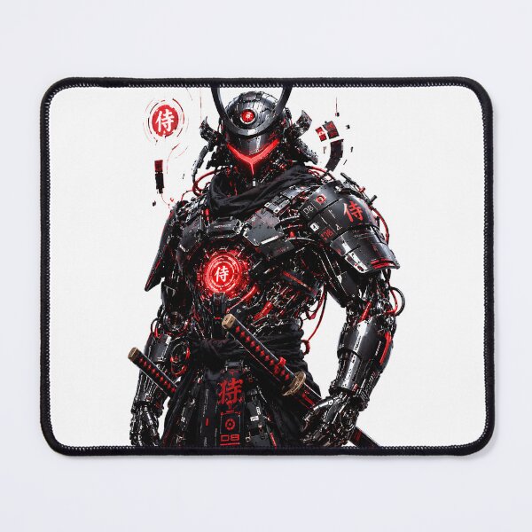 Item preview, Cybernetic Samurai Warrior Futuristic Japanese Sci-Fi T-Shirt Design designed and sold by Studio Atharv.
