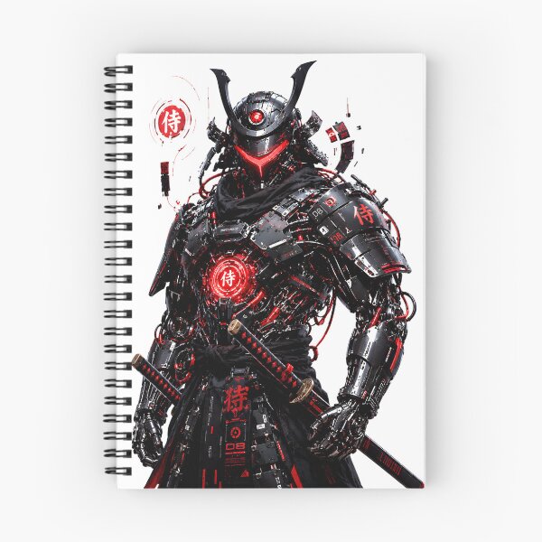 Item preview, Cybernetic Samurai Warrior Futuristic Japanese Sci-Fi T-Shirt Design designed and sold by Studio Atharv.