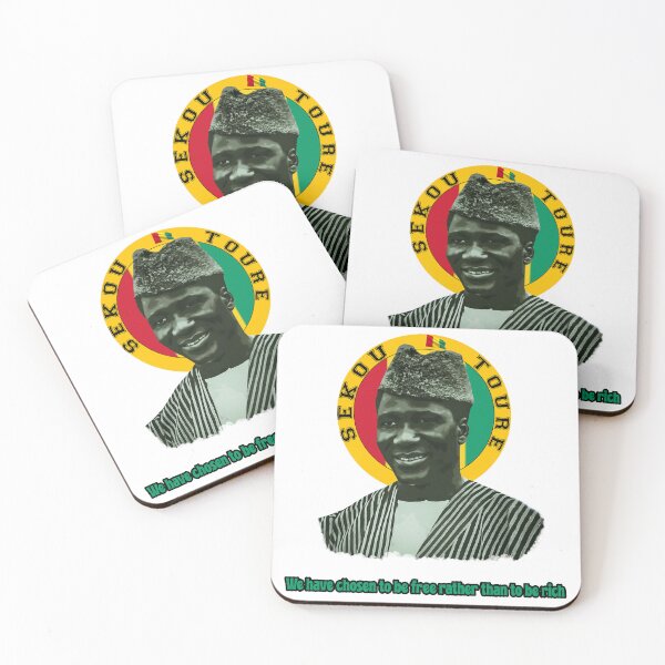 Item preview, Sékou Touré quote Pan African art Guinea liberation designed and sold by Youngkev-arts.