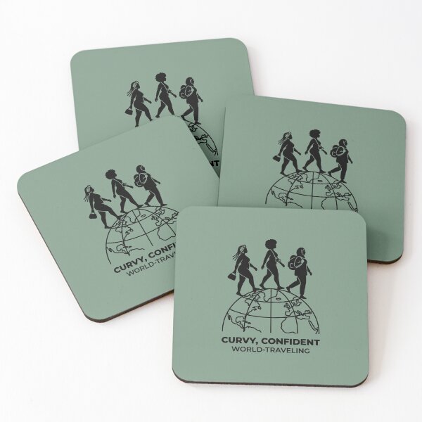 Item preview, Curvy Confident World Traveling Women Empowerment Diversity designed and sold by SplashTastic.