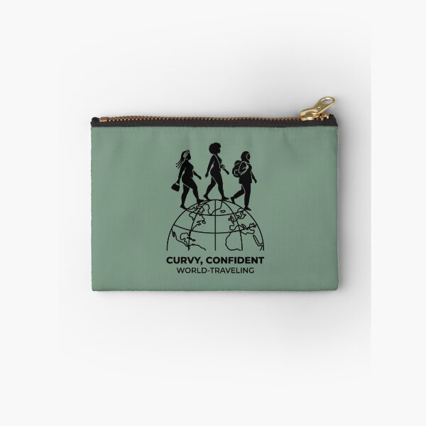Item preview, Curvy Confident World Traveling Women Empowerment Diversity designed and sold by SplashTastic.