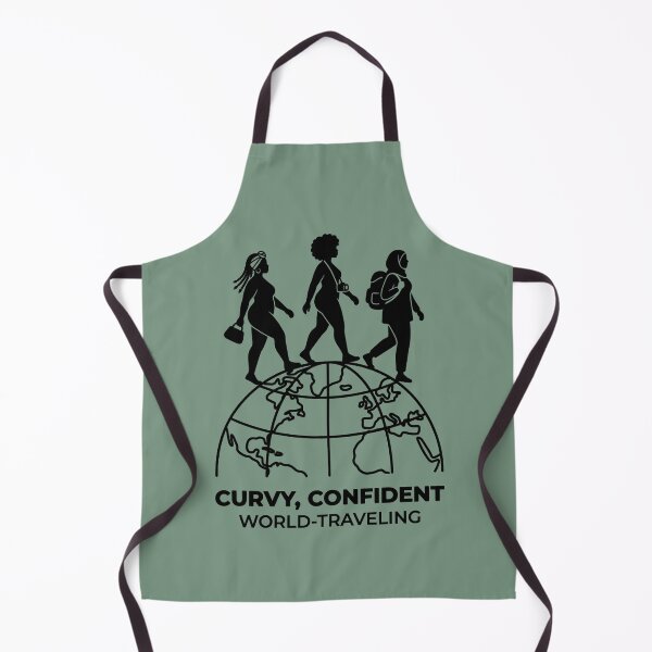 Item preview, Curvy Confident World Traveling Women Empowerment Diversity designed and sold by SplashTastic.