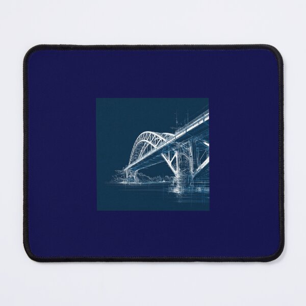 Item preview, Bridge Blueprint Civil Engineer Poster Engineering Art Print Gift designed and sold by Niche-Forge.
