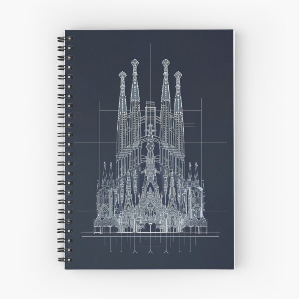 Item preview, Sagrada Familia Blueprint Architecture Poster Art Print Gift designed and sold by Niche-Forge.