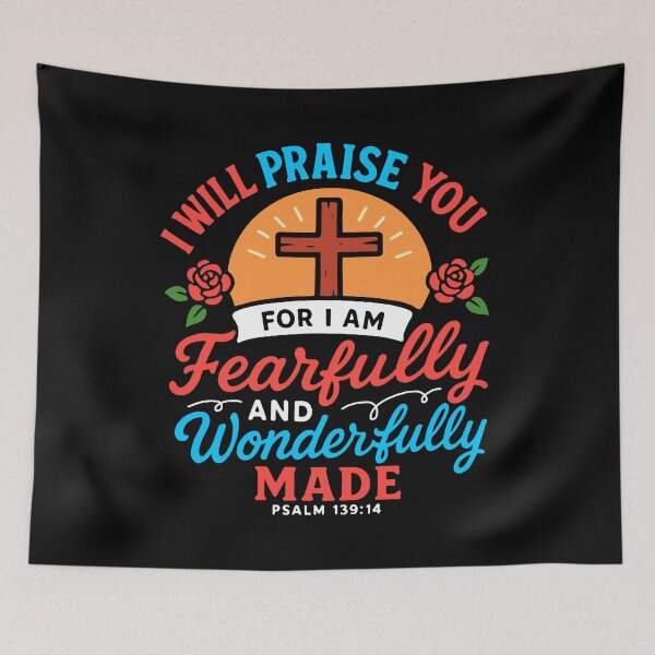 Item preview, Psalm 139:14 I Will Praise You For I Am Fearfully And Wonderfully Made designed and sold by plushism.