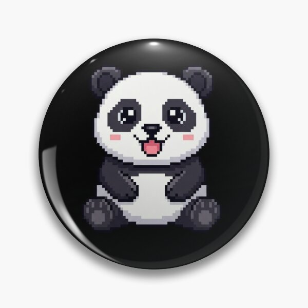 Item preview, Panda Smiling Pixel art designed and sold by BhadzCheetah.