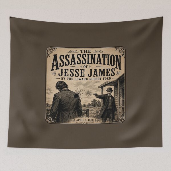 Item preview, The Assassination of Jesse James — Vintage Outlaw Poster designed and sold by ThreadTheory976.