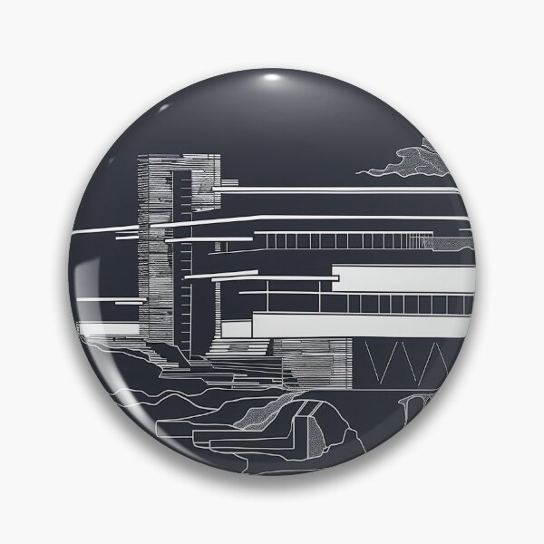 Item preview, Fallingwater Blueprint Architecture Poster Frank Lloyd Wright Art Print designed and sold by Niche-Forge.