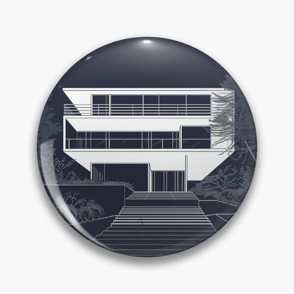 Item preview, Villa Savoye Blueprint Architecture Poster Le Corbusier Art Print designed and sold by Niche-Forge.