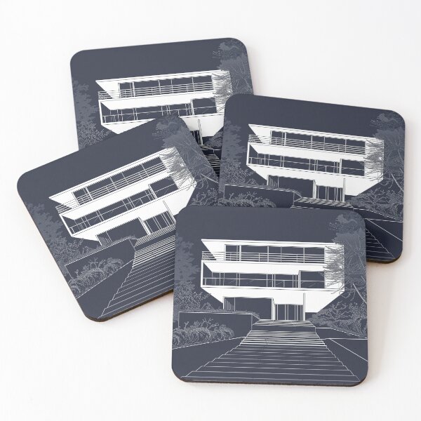 Item preview, Villa Savoye Blueprint Architecture Poster Le Corbusier Art Print designed and sold by Niche-Forge.