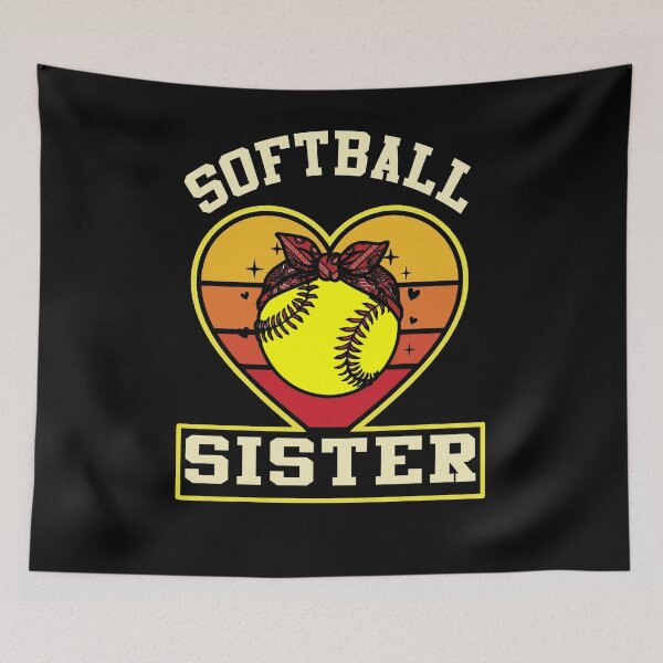 Item preview, Vintage Softball Sister Heart Ball Tee designed and sold by LarryMBrown.