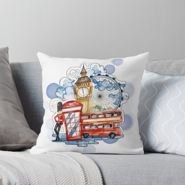 Item preview, London Big Ben Bus Ferris Wheel and Royal Guard UK Travel Design designed and sold by iamKRUK.