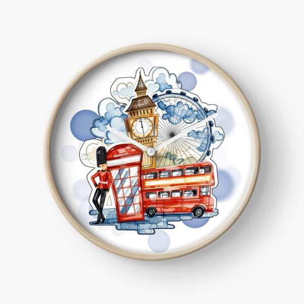 Item preview, London Big Ben Bus Ferris Wheel and Royal Guard UK Travel Design designed and sold by iamKRUK.
