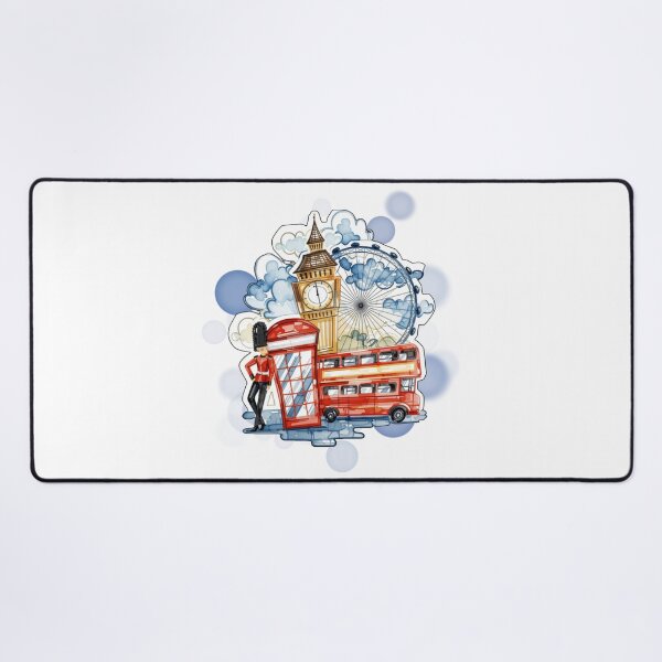 Item preview, London Big Ben Bus Ferris Wheel and Royal Guard UK Travel Design designed and sold by iamKRUK.