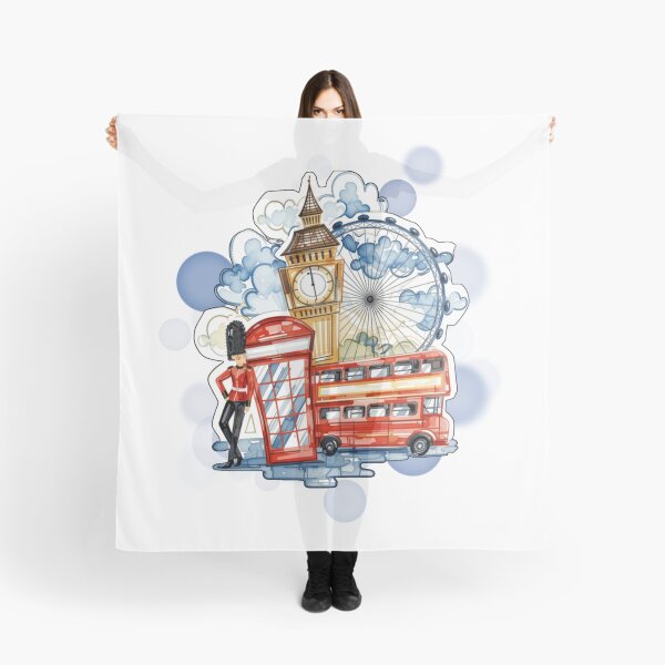 Item preview, London Big Ben Bus Ferris Wheel and Royal Guard UK Travel Design designed and sold by iamKRUK.