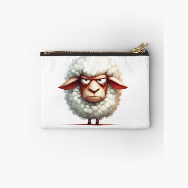 Item preview, Funny Grumpy Sheep Cynical Mood Cute 3D Cartoon Farm Animal designed and sold by LunaPixelStudio.