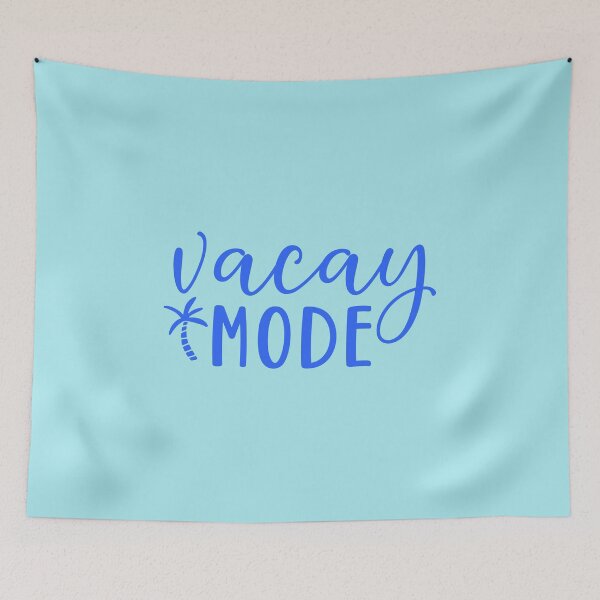 Item preview, Vacay Mode – Blue Palm Tree Vacation Design designed and sold by EmeraldeaArt.