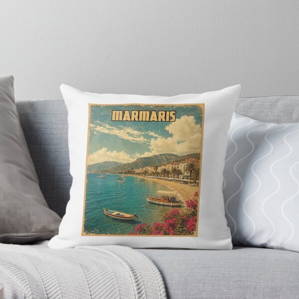 Item preview, Marmaris Turkey Vintage Travel Poster Retro Beach Art designed and sold by PixelParinda.