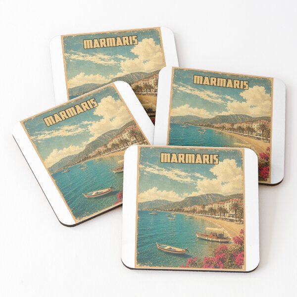 Item preview, Marmaris Turkey Vintage Travel Poster Retro Beach Art designed and sold by PixelParinda.
