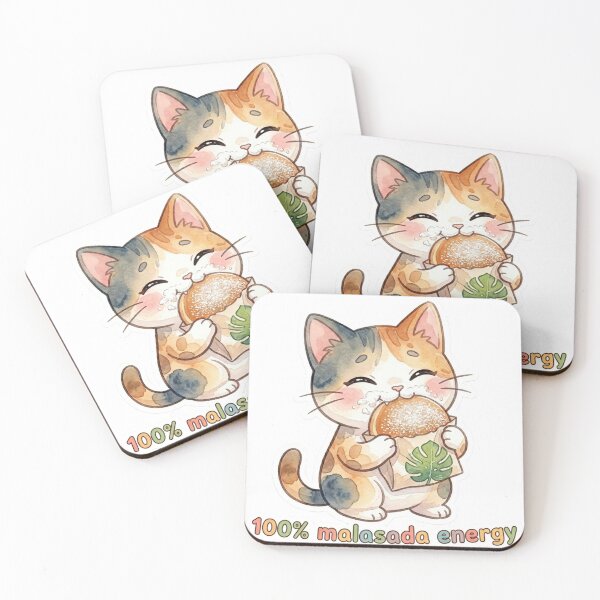 Item preview, Malasada Cat – Cute Powder Sugar Hawaiian Donut Tabby designed and sold by LaniDigitalNook.