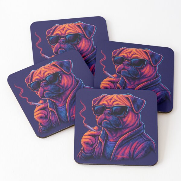 Item preview, Mops z papierosem designed and sold by Motherkey.