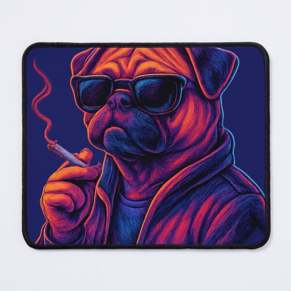 Item preview, Mops z papierosem designed and sold by Motherkey.