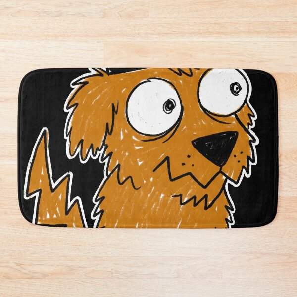 Item preview, Cute Scruffy Orange Dog Wearing Black Hat Illustration - Quirky Puppy Graphic for T-Shirts and Stickers designed and sold by seven things shop.